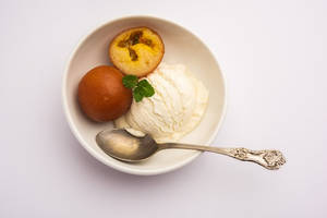 Gulab Jamun + Ice Cream
