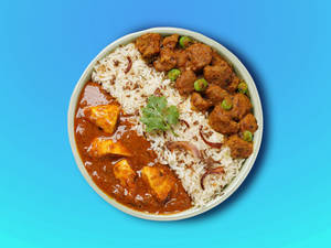 Kadhai Chicken, Soya Masala Sabzi and Jeera Pulao Plus.