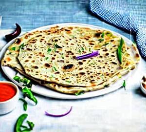 Methi Paneer Onion Paratha