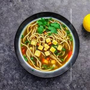 Lemon Chilli Tofu Noodle Soup