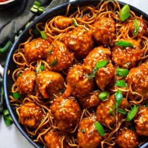 Chicken Manchurian Noodles
