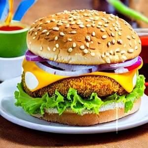 Thousand Island Paneer Burger
