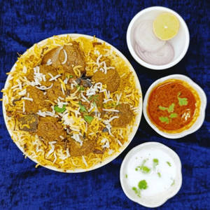 Hyderabadi Chicken Fry Pieces Biryani
