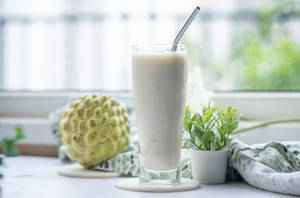 Sitafal [Custard Apple] [ Milk Shake ]