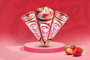 Cornetto Strawberry Vanilla (105ml x 3 pcs)