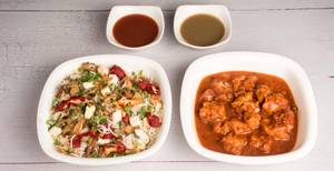 Mixed Rice with Gobi Manchurian Gravy
