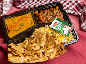 Dal Tadka Chole Meal.