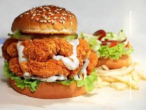 Chicken Manchurian Burger