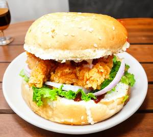 Chicken with chees burger