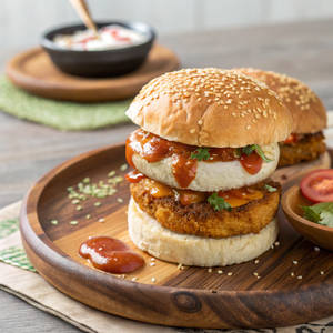 Crunchy Paneer Patty Burger