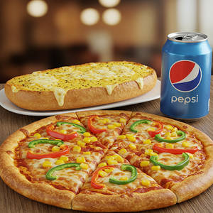 Cheese Garlic Bread + Any Pizza + Pepsi