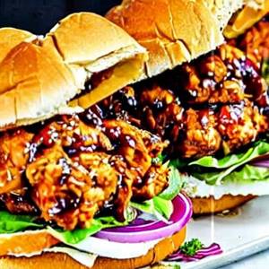 Fried Bbq Chicken   Sandwich