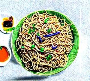 Schezwan Mushroom Noodles