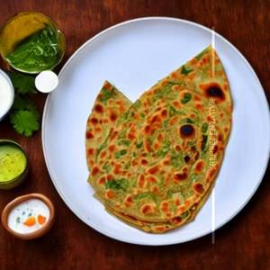 Jain Jamaican Aloo Cheese Paratha