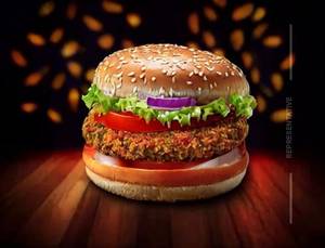 Schezwan Veg Burger