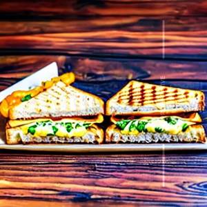 Cheese Chilly Toast Grilled Sandwich