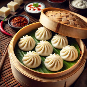 Veg Steamed Momos Half Plat [5 Piece]