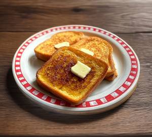 French toast with butter [2 eggs, 4 slice bread]