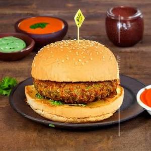 Schezwan Spicy Mutton Burger (Big Patty)