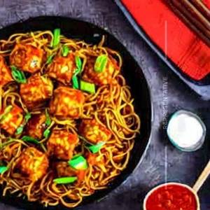 Schezwan Paneer Manchurian Noodles