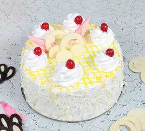 Eggless White Forest Cake