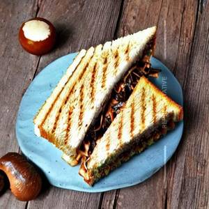 Messy Mushroom Sandwich