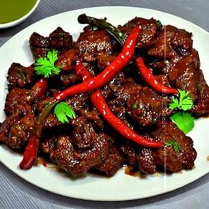 Mutton liver chilli fry