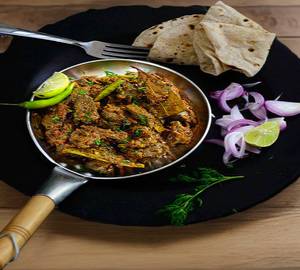 plain roti with mutton curry