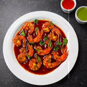 Prawns In Manchurian Sauce Dry