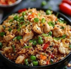 Garlic Chicken Fried Rice