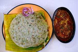 Onion Neer Dosa + Egg Curry Combo