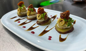 Sweet Potato With Avacado Hummus