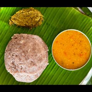 Ragi Ball (medium size) with Pappu And Chutney