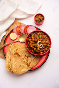 Chana Masal;a + Paratha [2 Pieces]  + Chaas