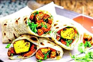 Pudina Paneer Tikka Roll