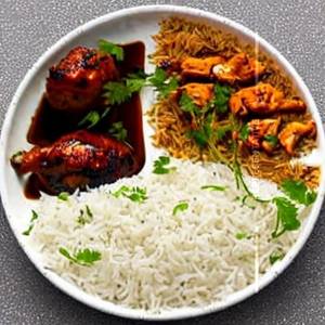 Barbeque Chicken Herbs Rice
