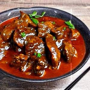 Pork in oyster sauce dry gravy