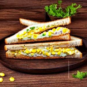 Boiled Egg Corn Mayo Sandwich