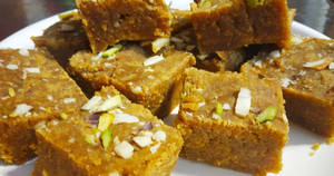 Roasted Chana Dal Burfi
