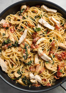 Chicken Aglio Olio Pasta