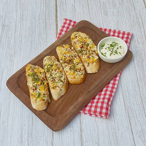 Cheese Corn Jalapeno Garlic Bread