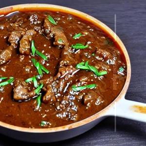 Black pepper pork dry gravy