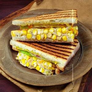 Bread Omlete Corn Cheese Sandwich