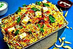Paneer biryani