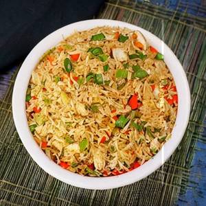 Schezwan Egg Fried Rice.
