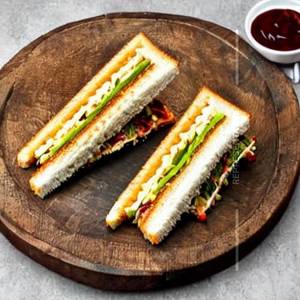 Barbequed Cottage Cheese Relish Sandwich