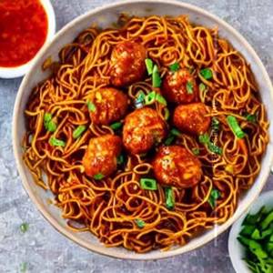 Chicken Manchurian Noodles