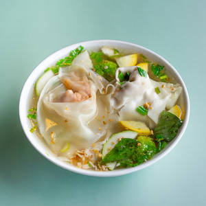 Veg Dumpling & Glass Noodle Soup