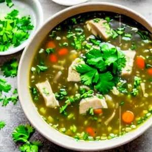 Lemon Coriander Chicken Soup