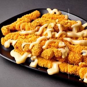 Cheesy chicken fries chicken strips